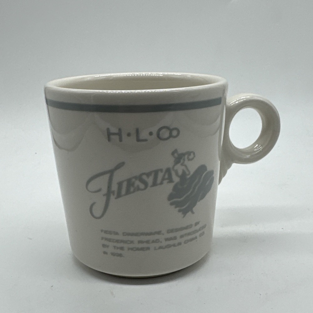 Fiesta 50th Anniversary Commemorative Mug Dancing Lady Gray